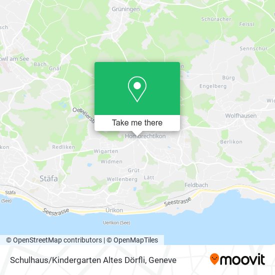 Schulhaus / Kindergarten Altes Dörfli Karte