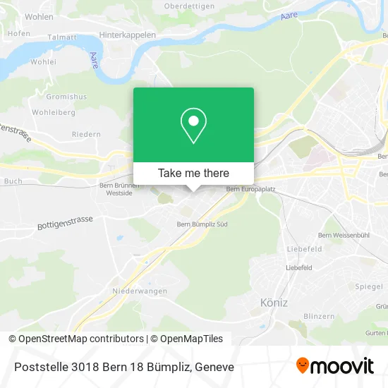 Poststelle 3018 Bern 18 Bümpliz map