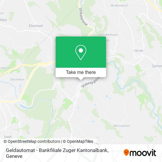 Geldautomat - Bankfiliale Zuger Kantonalbank map