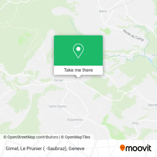 Gimel, Le Prunier ( -Saubraz) map