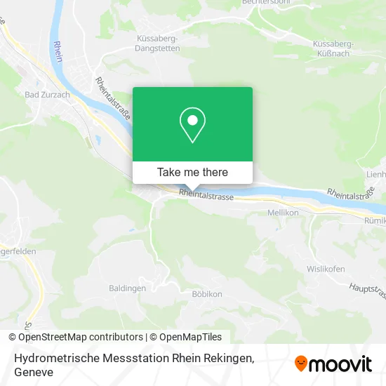 Hydrometrische Messstation Rhein Rekingen map