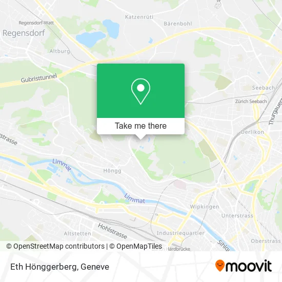 Eth Hönggerberg map