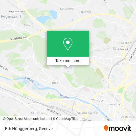 Eth Hönggerberg map