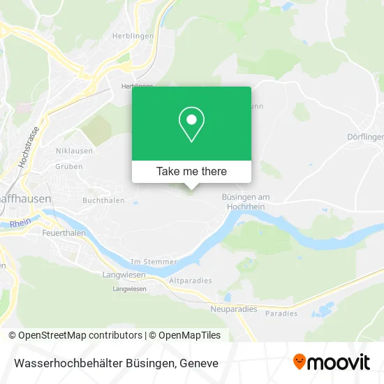 Wasserhochbehälter Büsingen map