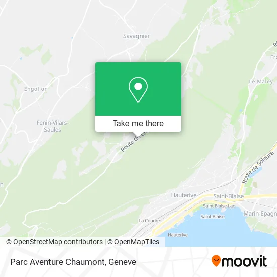 Parc Aventure Chaumont map