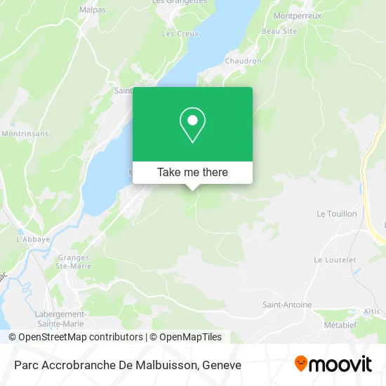 Parc Accrobranche De Malbuisson map