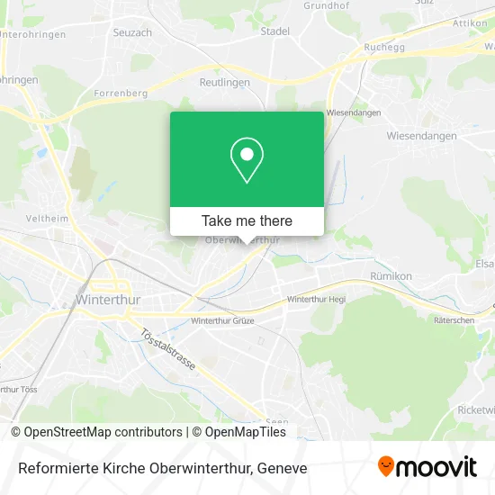 Reformierte Kirche Oberwinterthur map