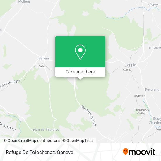 Refuge De Tolochenaz map