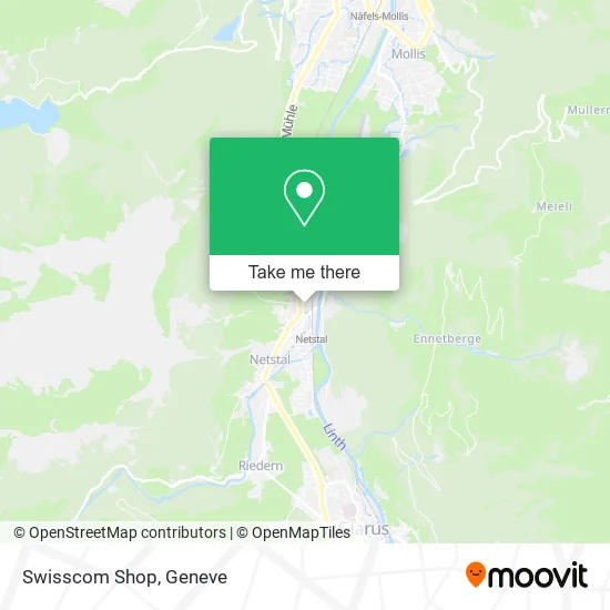Swisscom Shop map