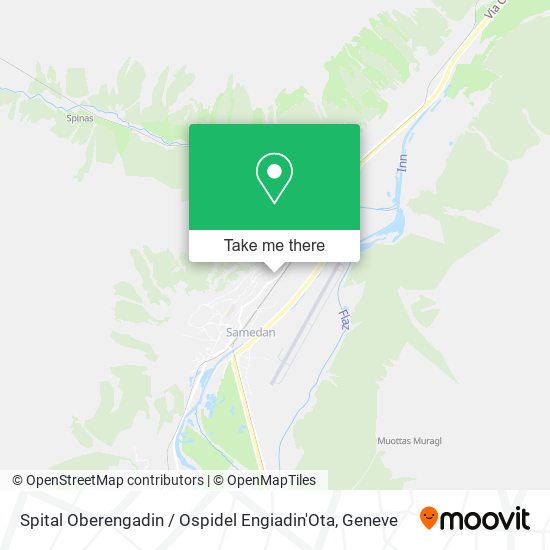 Spital Oberengadin / Ospidel Engiadin'Ota map