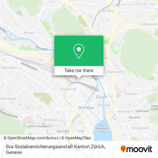 Sva Sozialversicherungsanstalt Kanton Zürich map