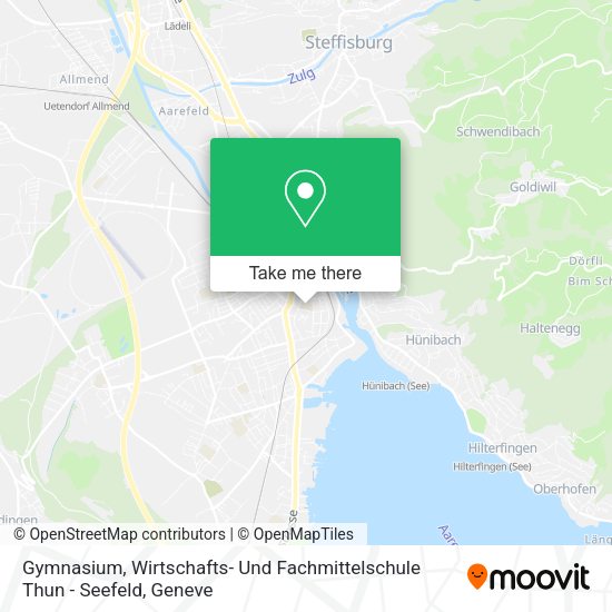 Gymnasium, Wirtschafts- Und Fachmittelschule Thun - Seefeld map