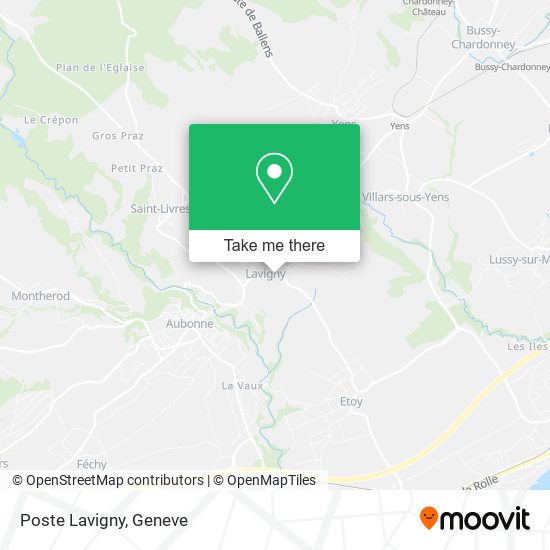 Poste Lavigny map