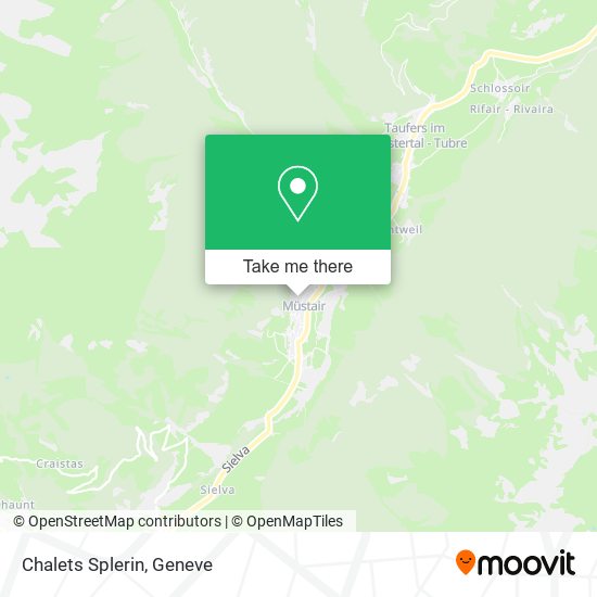 Chalets Splerin map