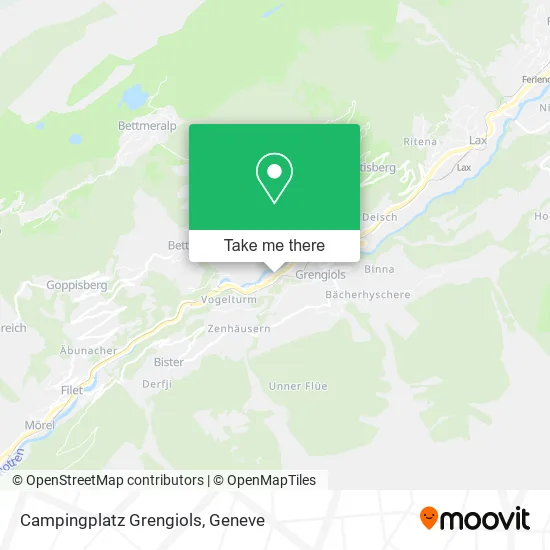Campingplatz Grengiols map