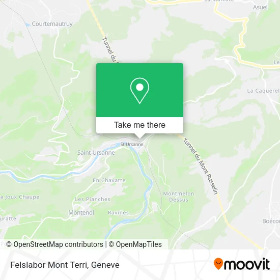 Felslabor Mont Terri map