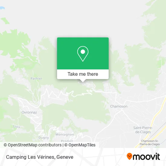 Camping Les Vérines map