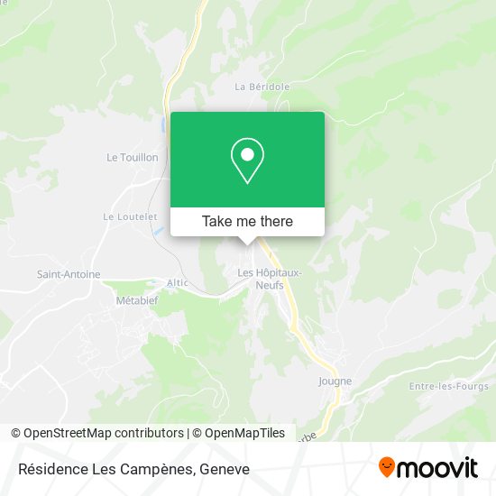 Résidence Les Campènes map