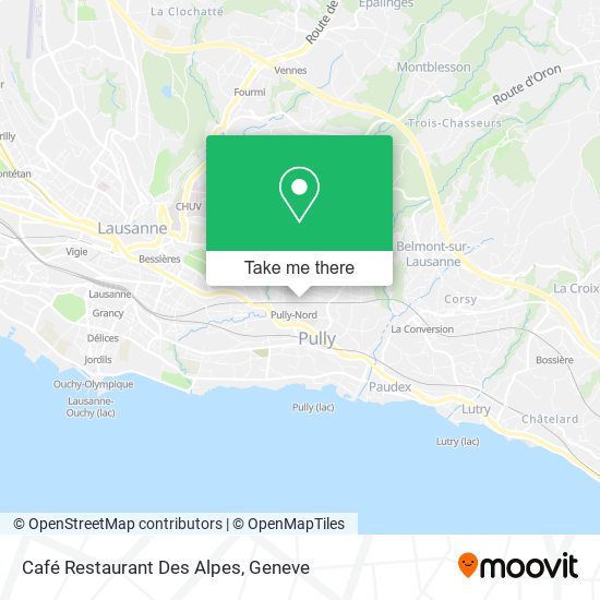 Café Restaurant Des Alpes map