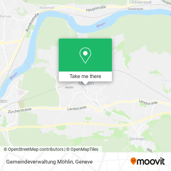 Gemeindeverwaltung Möhlin map