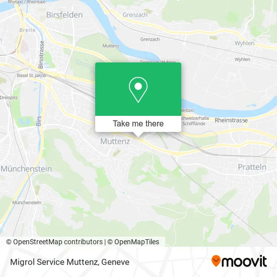 Migrol Service Muttenz map