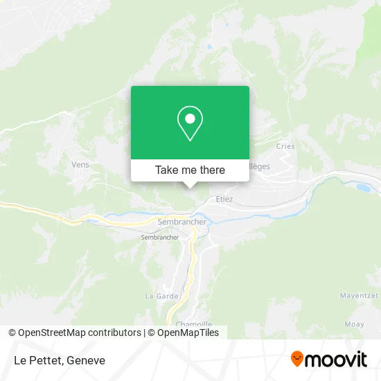 Le Pettet map
