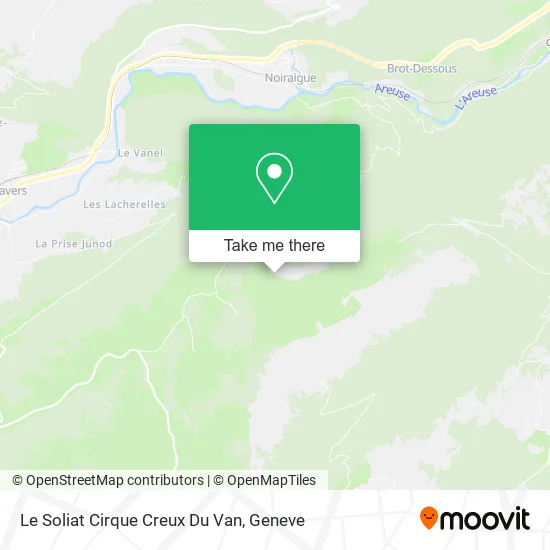 Le Soliat Cirque Creux Du Van map
