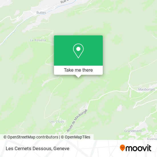 Les Cernets Dessous map