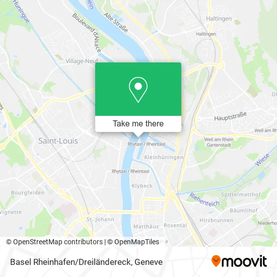 Basel Rheinhafen/Dreiländereck map