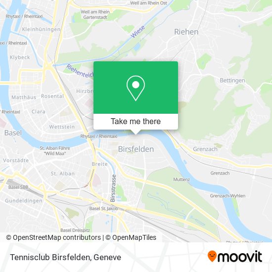 Tennisclub Birsfelden map