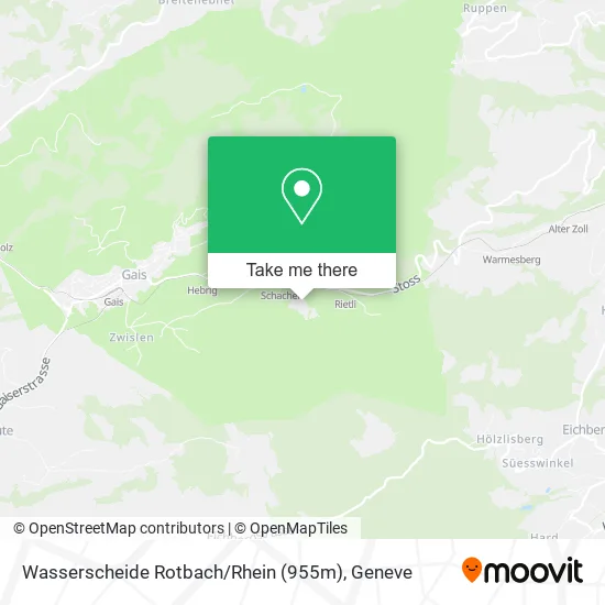 Wasserscheide Rotbach / Rhein (955m) map
