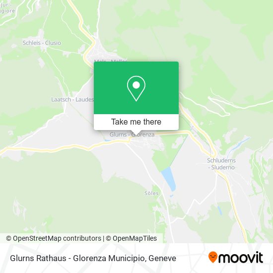 Glurns Rathaus - Glorenza Municipio map
