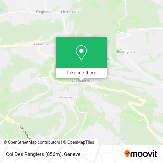 Col Des Rangiers (856m) map