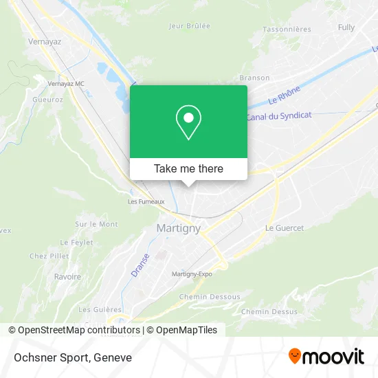 Ochsner Sport map