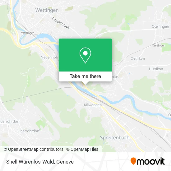 Shell Würenlos-Wald map