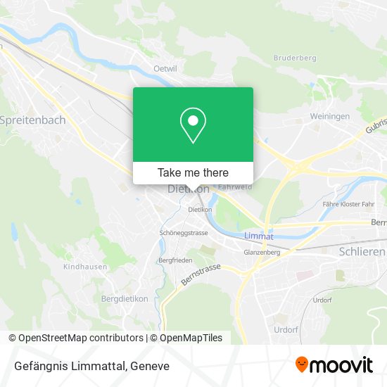 Gefängnis Limmattal map