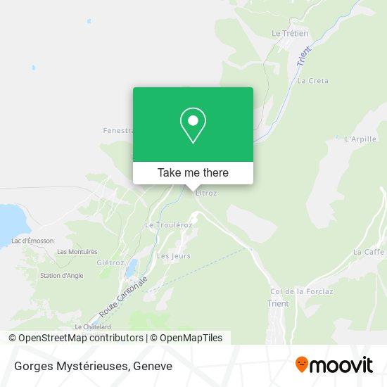 Gorges Mystérieuses map