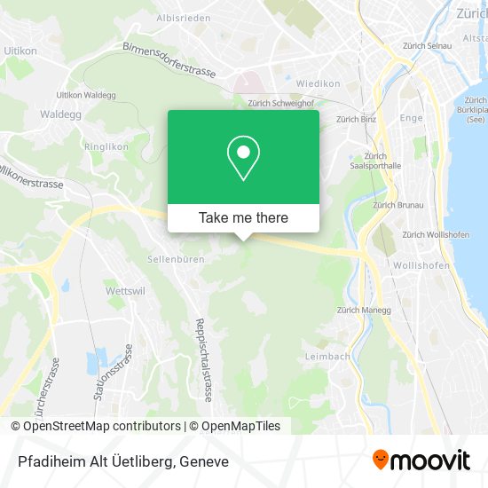 Pfadiheim Alt Üetliberg map