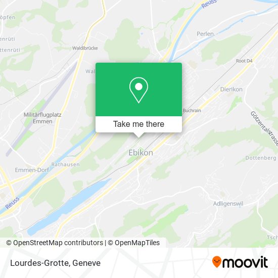 Lourdes-Grotte map