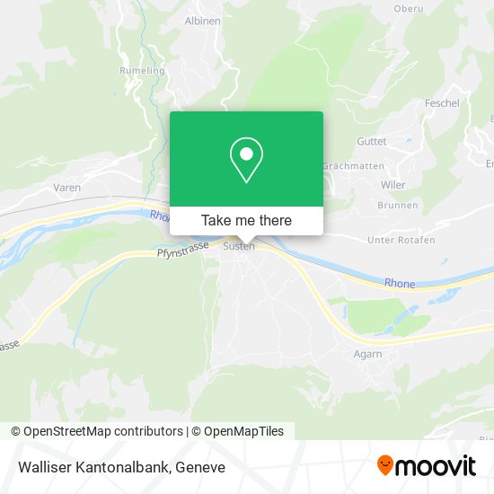 Walliser Kantonalbank map