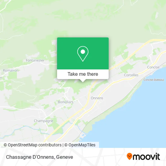 Chassagne D'Onnens map