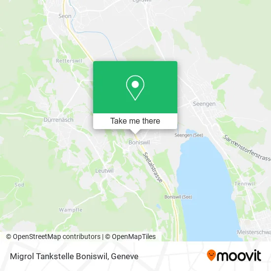 Migrol Tankstelle Boniswil map