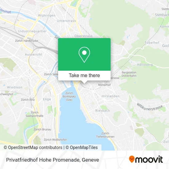 Privatfriedhof Hohe Promenade map