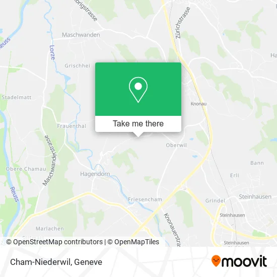 Cham-Niederwil map