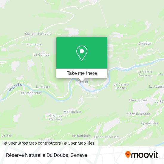 Réserve Naturelle Du Doubs map