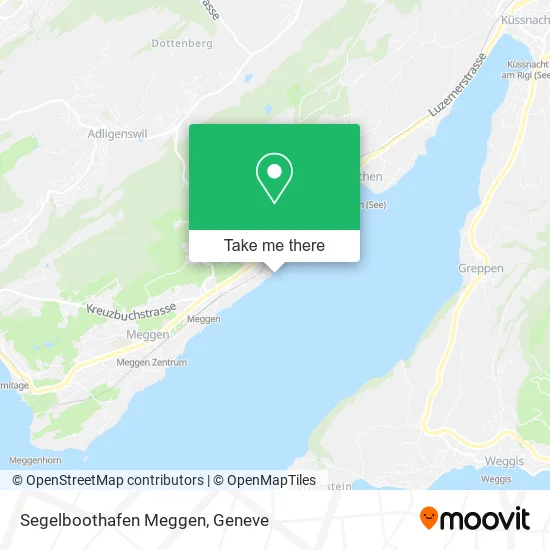 Segelboothafen Meggen map