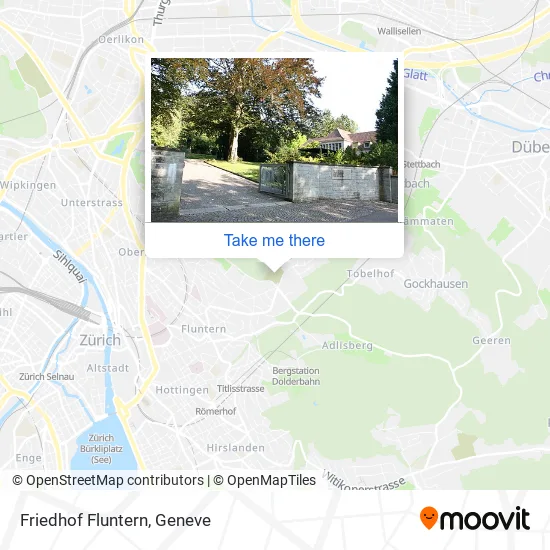 Friedhof Fluntern map