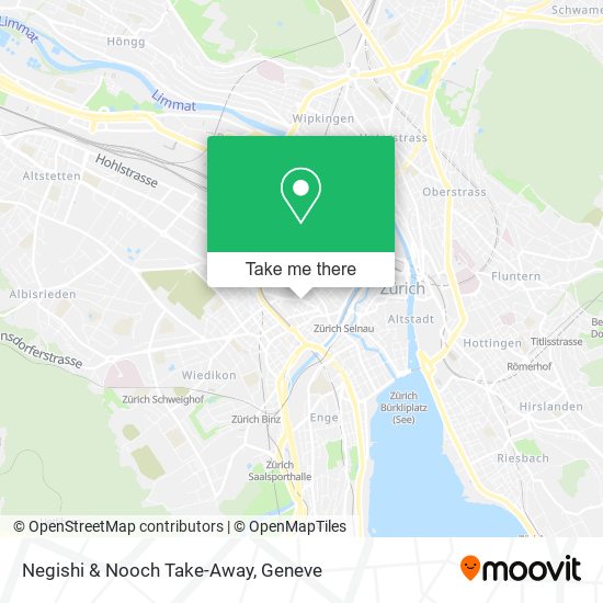 Negishi & Nooch Take-Away map