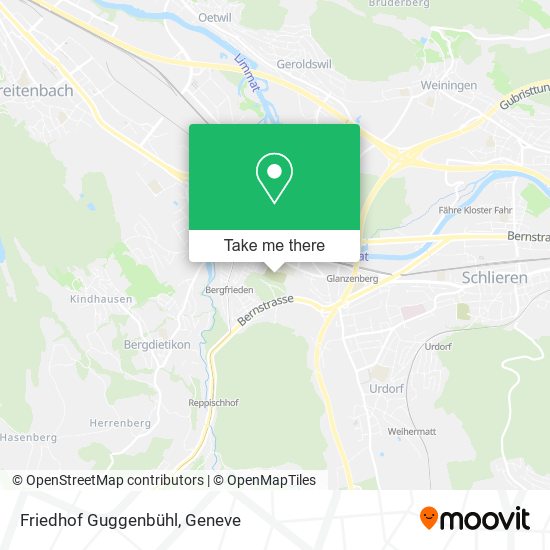 Friedhof Guggenbühl map