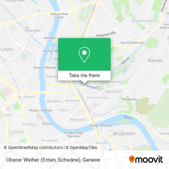 Oberer Weiher (Enten, Schwäne) map